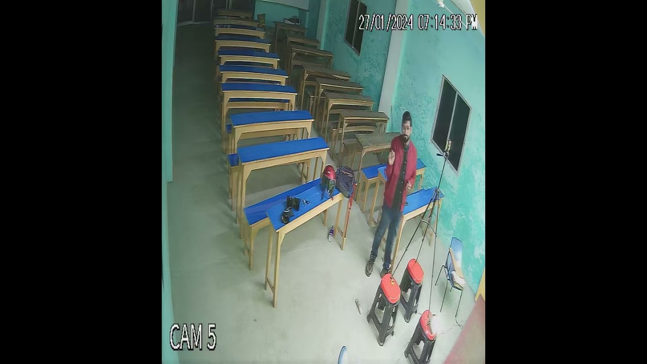 Horror sound in Classroom, CCTV recording of paranormal activity, Paranormal activity captured