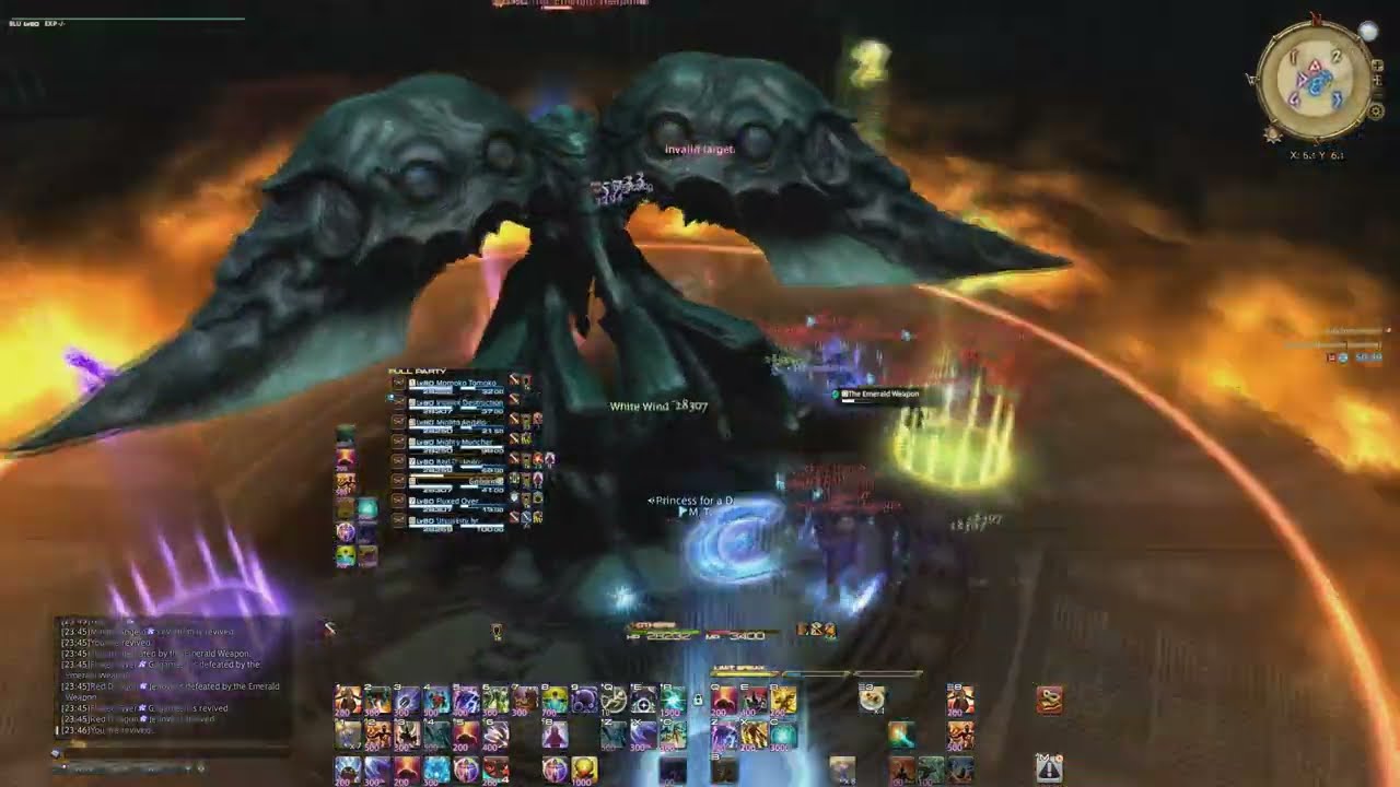 FFXIV: Blue Mage, Emerald Weapon - Castrum Marinum (Extreme), Achievement Run, DPS PoV
