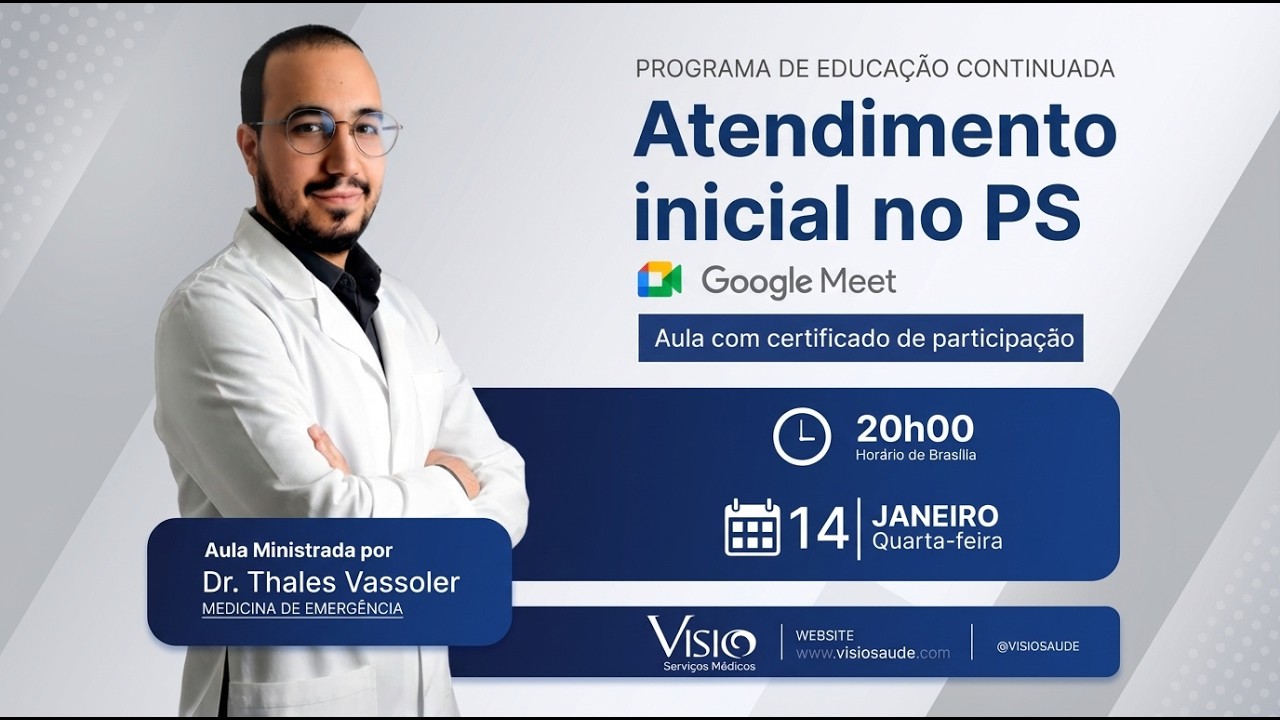 🚨 Atendimento Inicial no Pronto-Socorro | Medicina de Emergência | Visio Educação Continuada