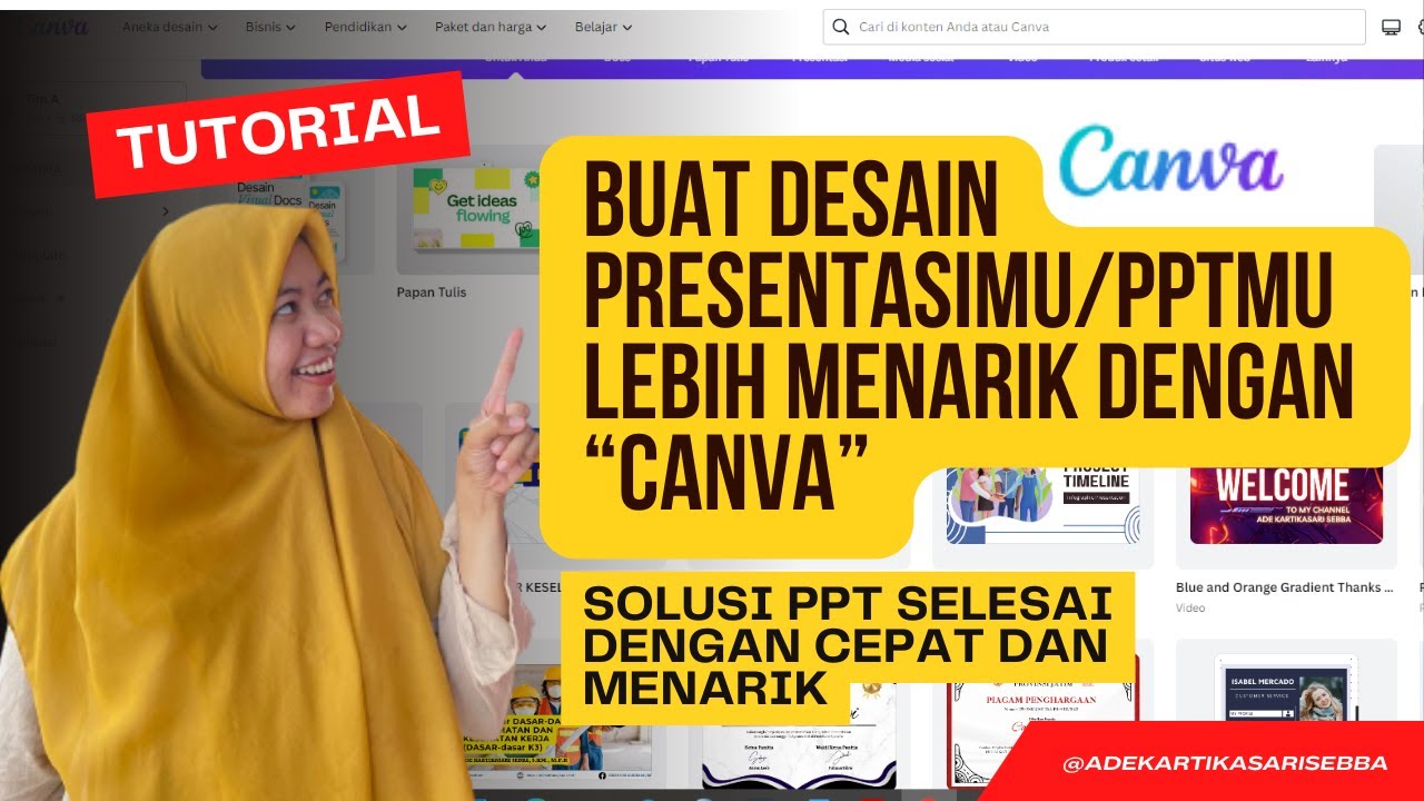 🔴CARA MEMBUAT PPT/ PRESENTASI MENARIK DI “CANVA” || CANVA TUTORIAL #tutorialcanva #tutorial