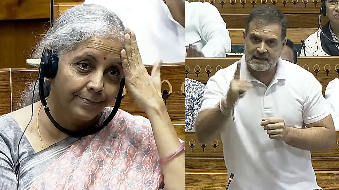Nirmala Sitharaman Unexpected Reaction To Rahul Gandhi Speech at Lok Sabha | BJP Vs Congress