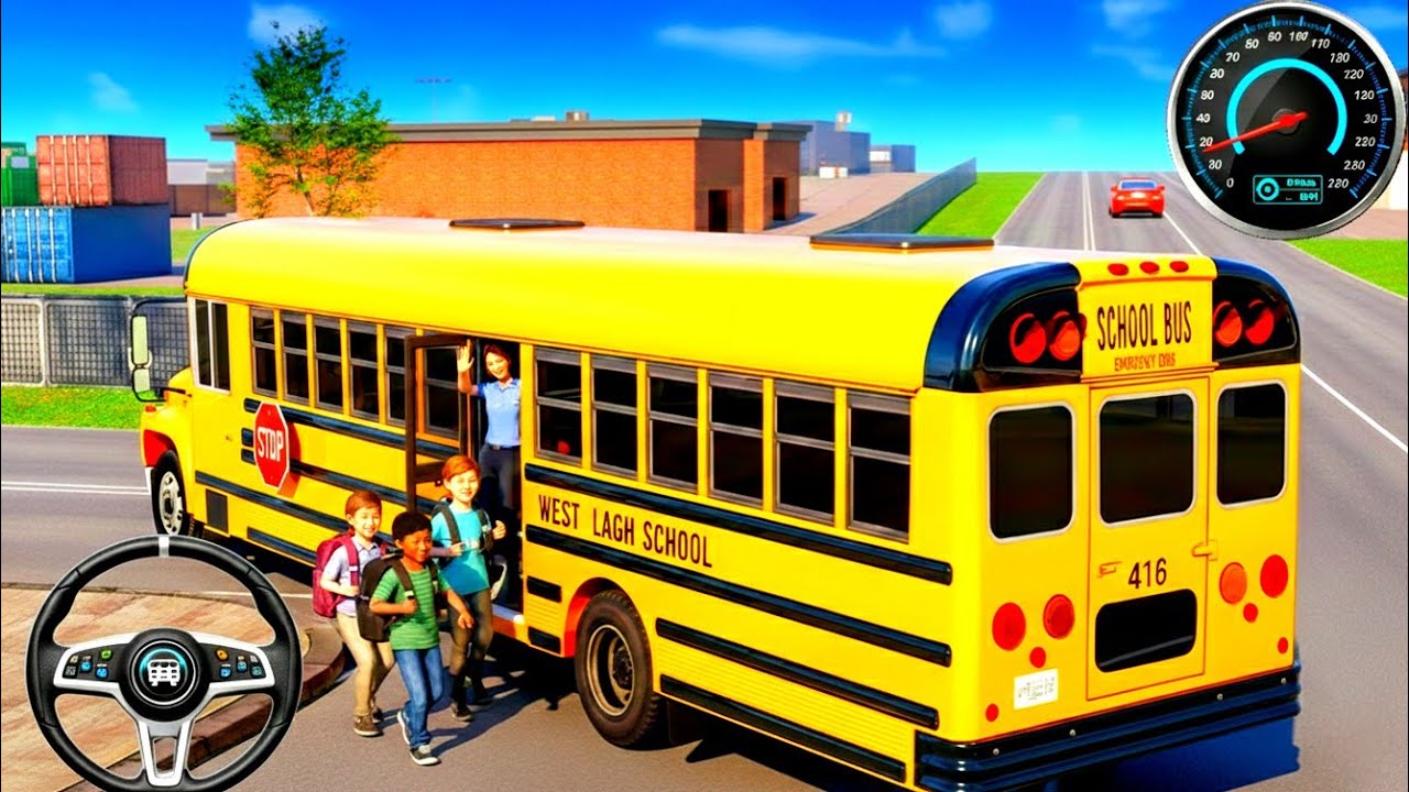 School Bus Driving Simulator | City Coach Bus Driver | School Van Driving 3D | Android Gameplay 2026