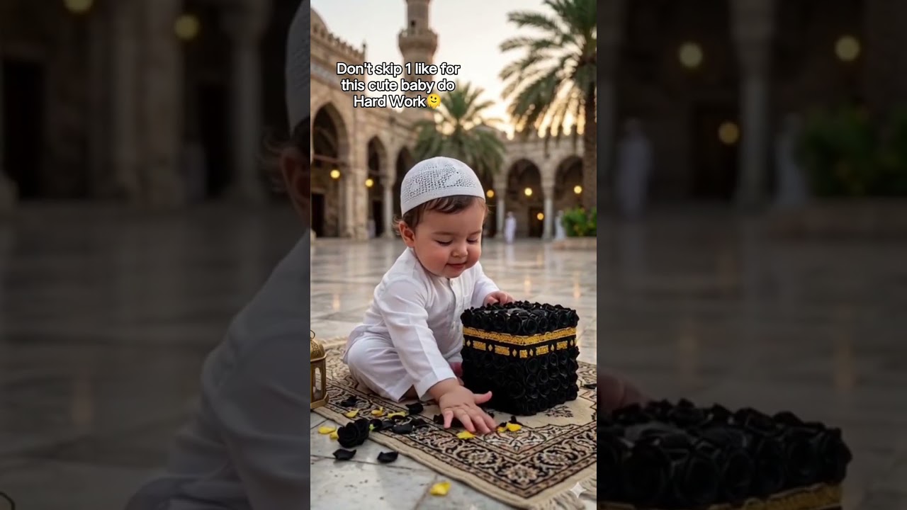 This Baby&rsquo;s Reaction to the Kaaba is Everything!#shorts #mashaallah #islamickids #kaaba #islamicart