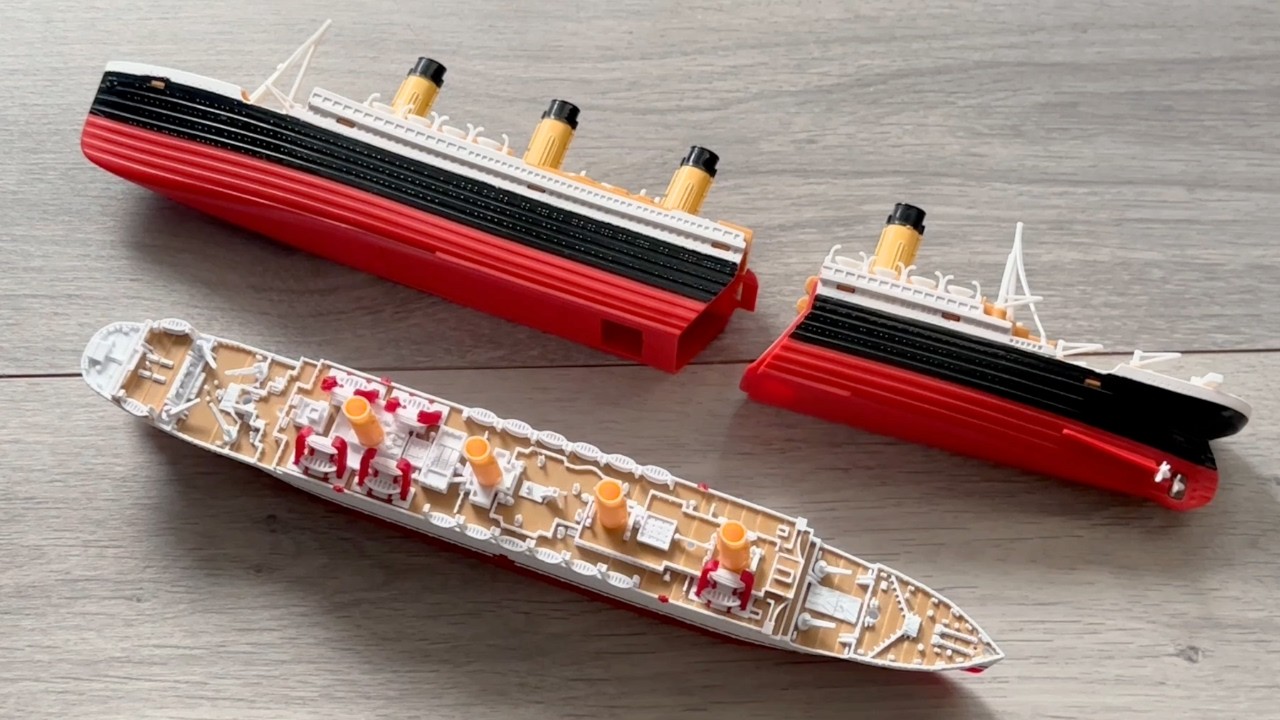 Titanic And Britannic Side By Side Sinking