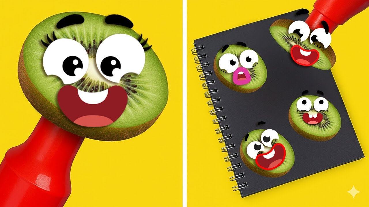 🍎🍌 Fruity Doodles with Big Dreams: When Snacks Want a Different Life