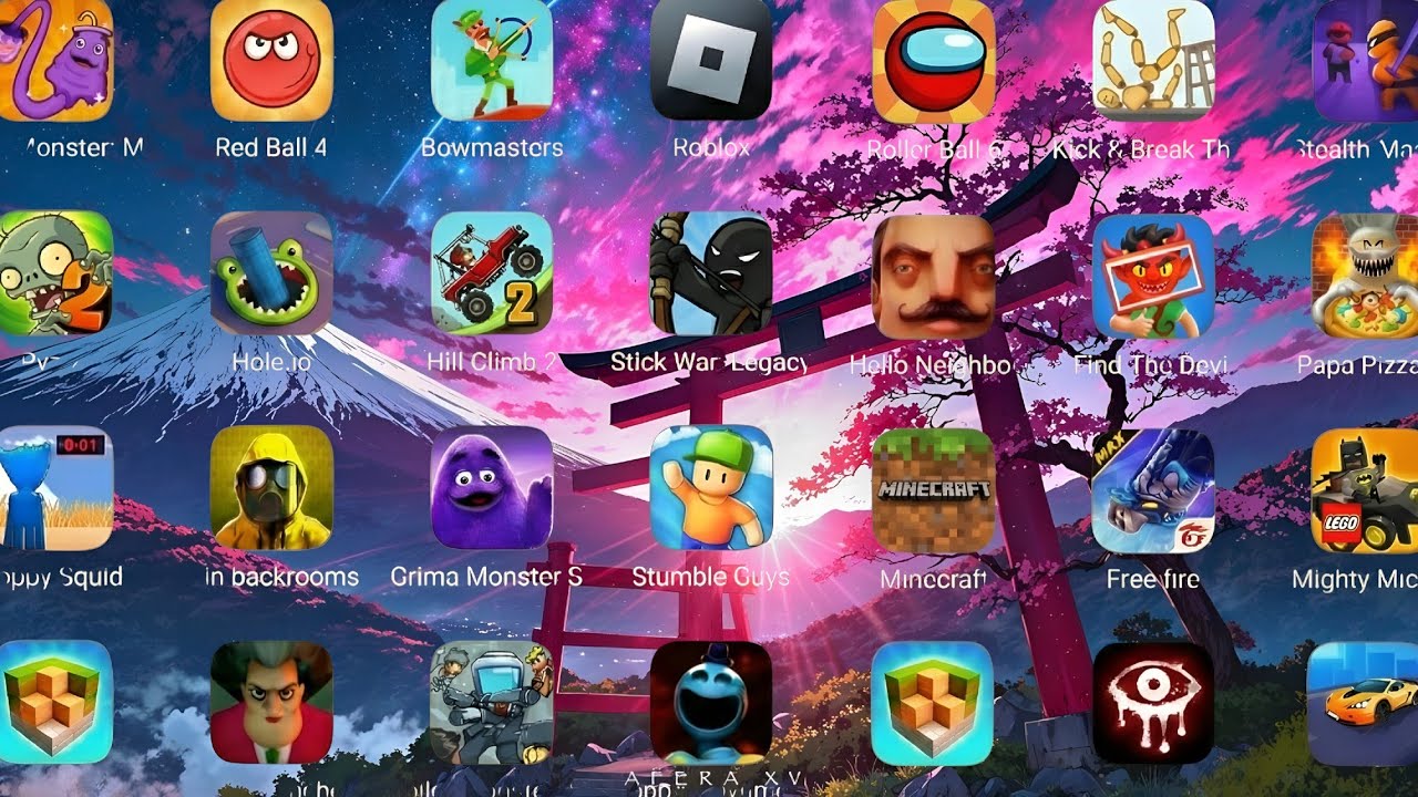Grimace Monster Scary Survival,Poppy Playtime 4,Papa Pizza's Pizzeria,Hello Neighbor,Eyes The Horror