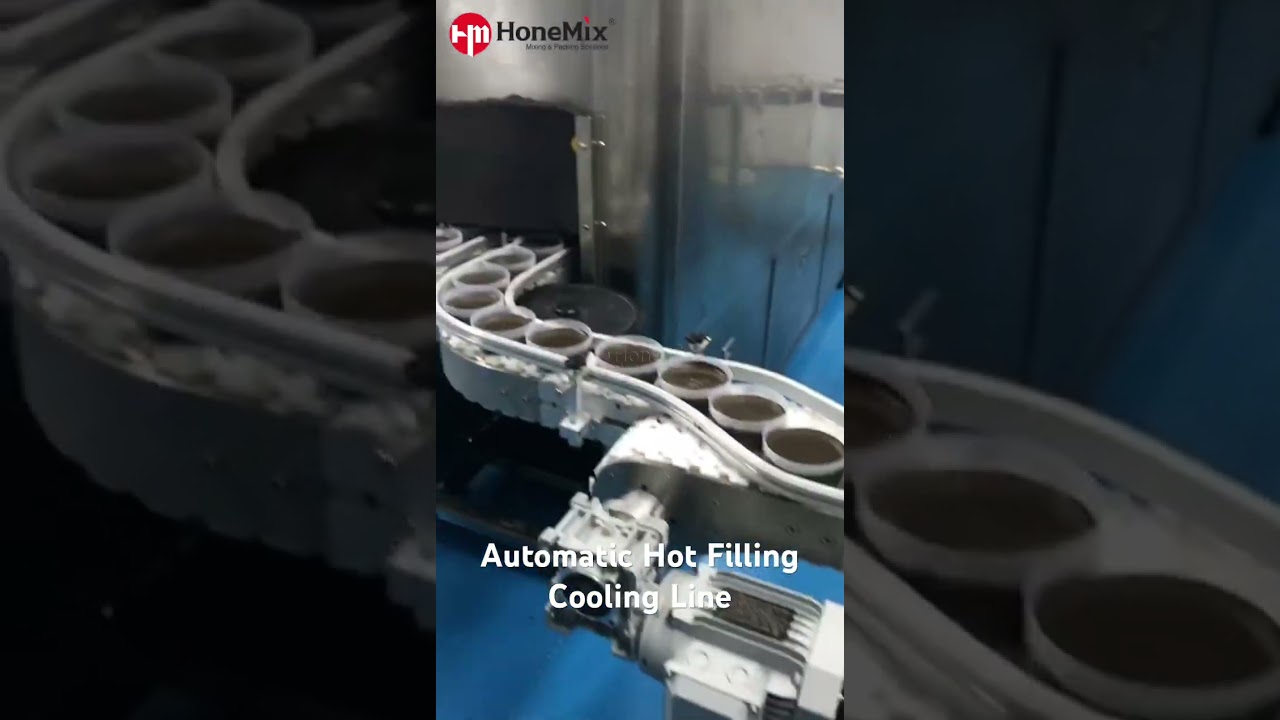Automatic hair wax jars hot filler heat filling cooling production line 