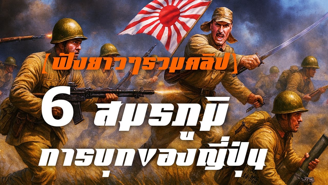 6 สมรภูมิการบุกของญี่ปุ่น(ฟังยาวๆรวมคลิป) สงครามโลกครั้งที่2