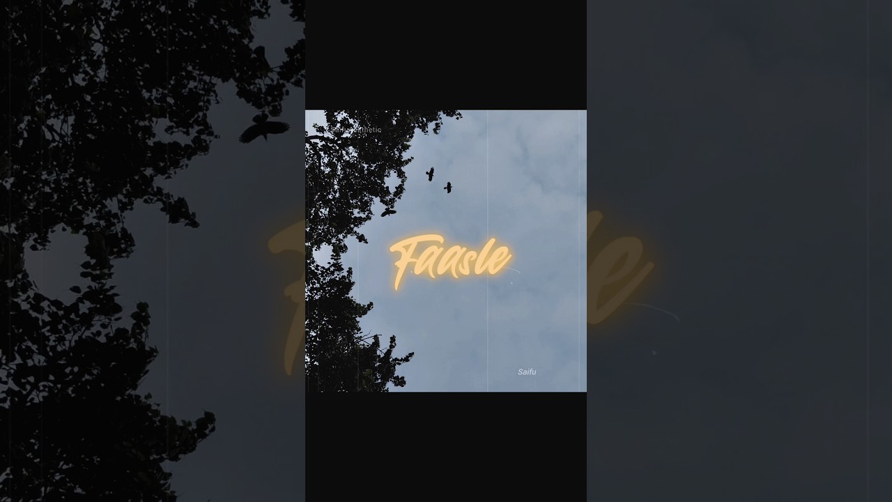 Faasle by Kaavish 🖤🤌🏻&bull; Aesthetic video &bull; Lyrics status &bull;#shorts#faasle#kaavish#cokestudio#lofi#