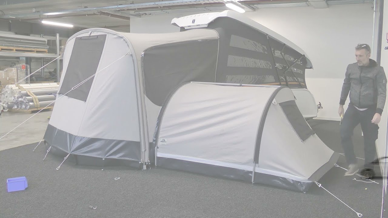 Pitching the tunnel tent