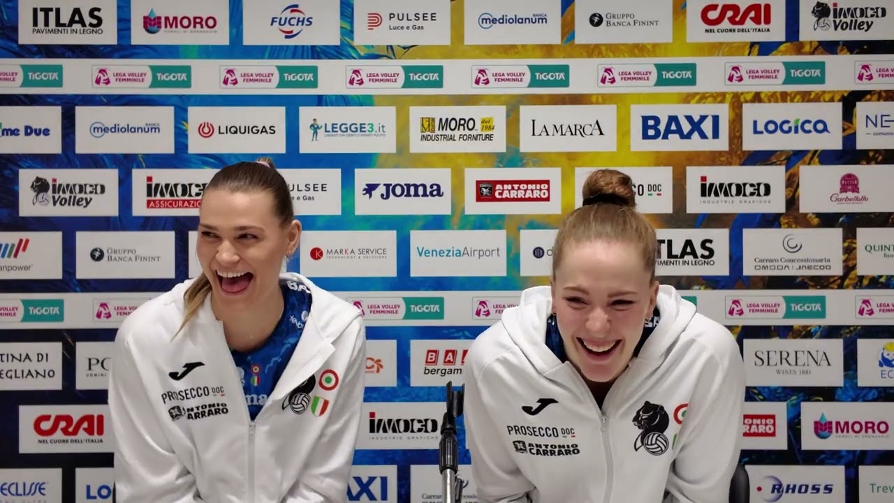 Isabelle Haak e Nika Daalderop post vittoria vs Busto Arsizio