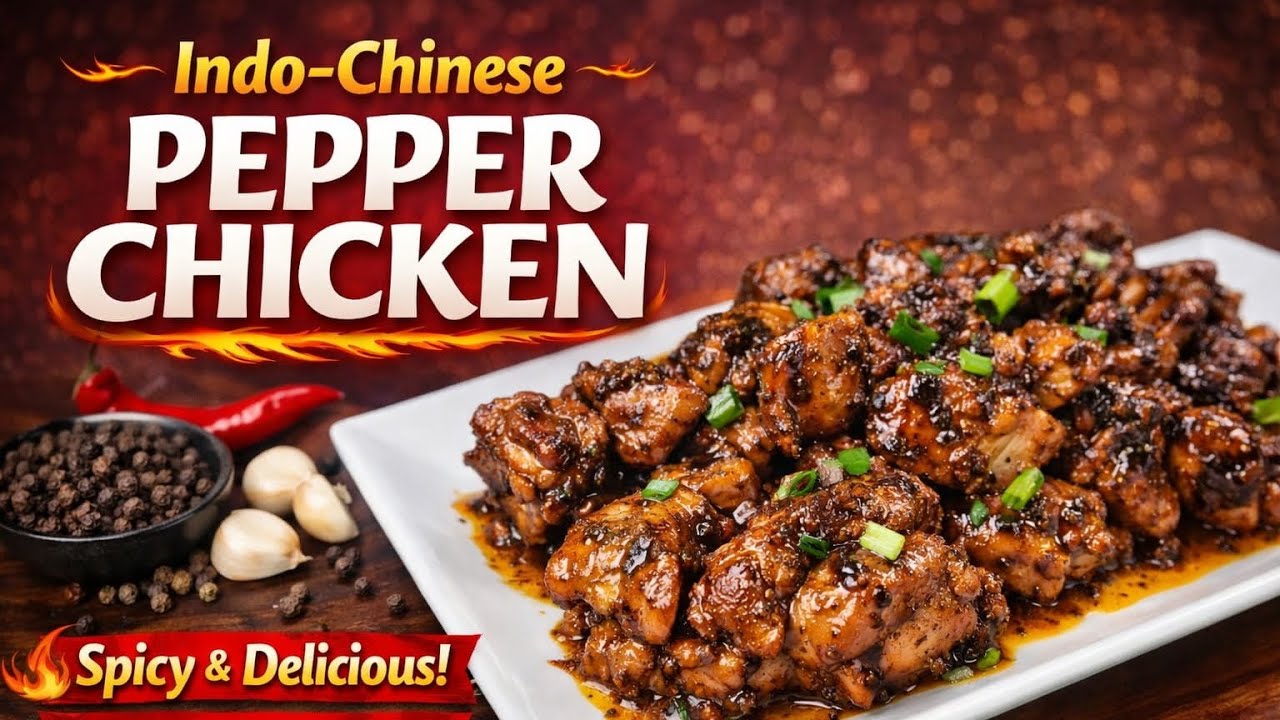 चिकन को इस तरह बनाएंगे तो सब उंगलियां चाटते रह जाएंगे I Indo-Chinese pepper chicken