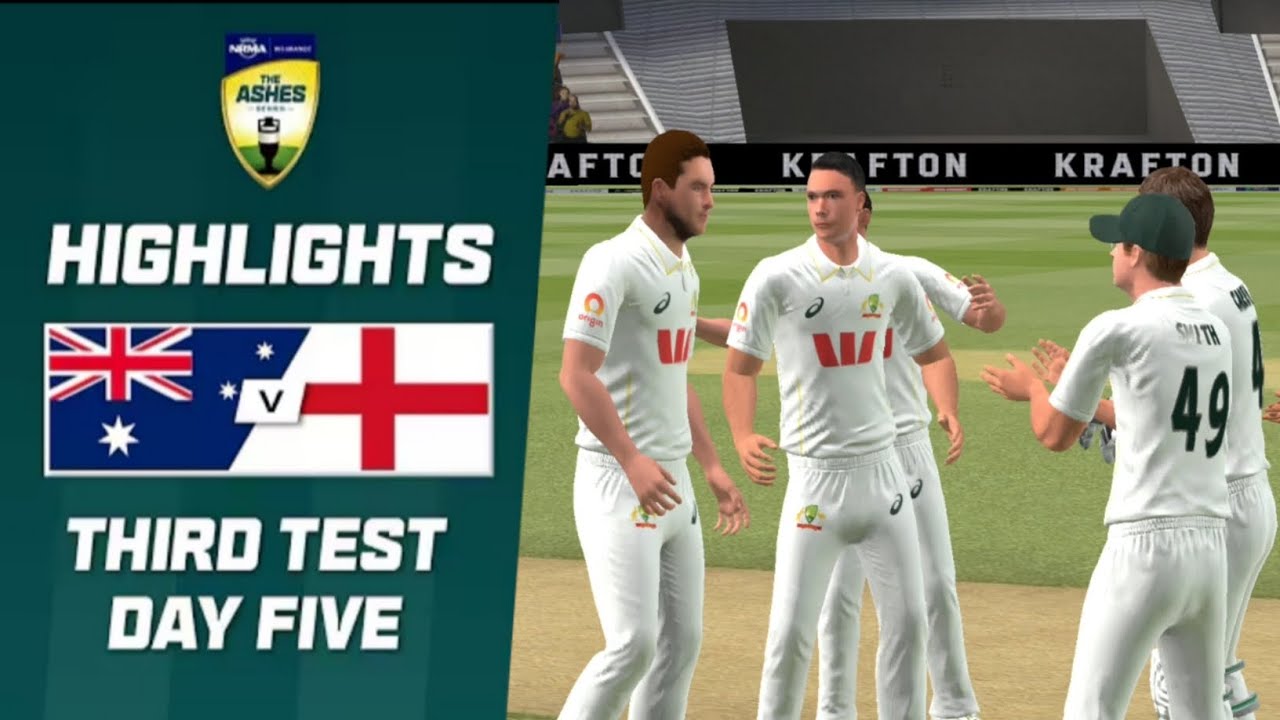 Australia Retain The Ashes |  AUS vs ENG | 3rd Test | Day 5 |  Cricket World | Real Cricket 