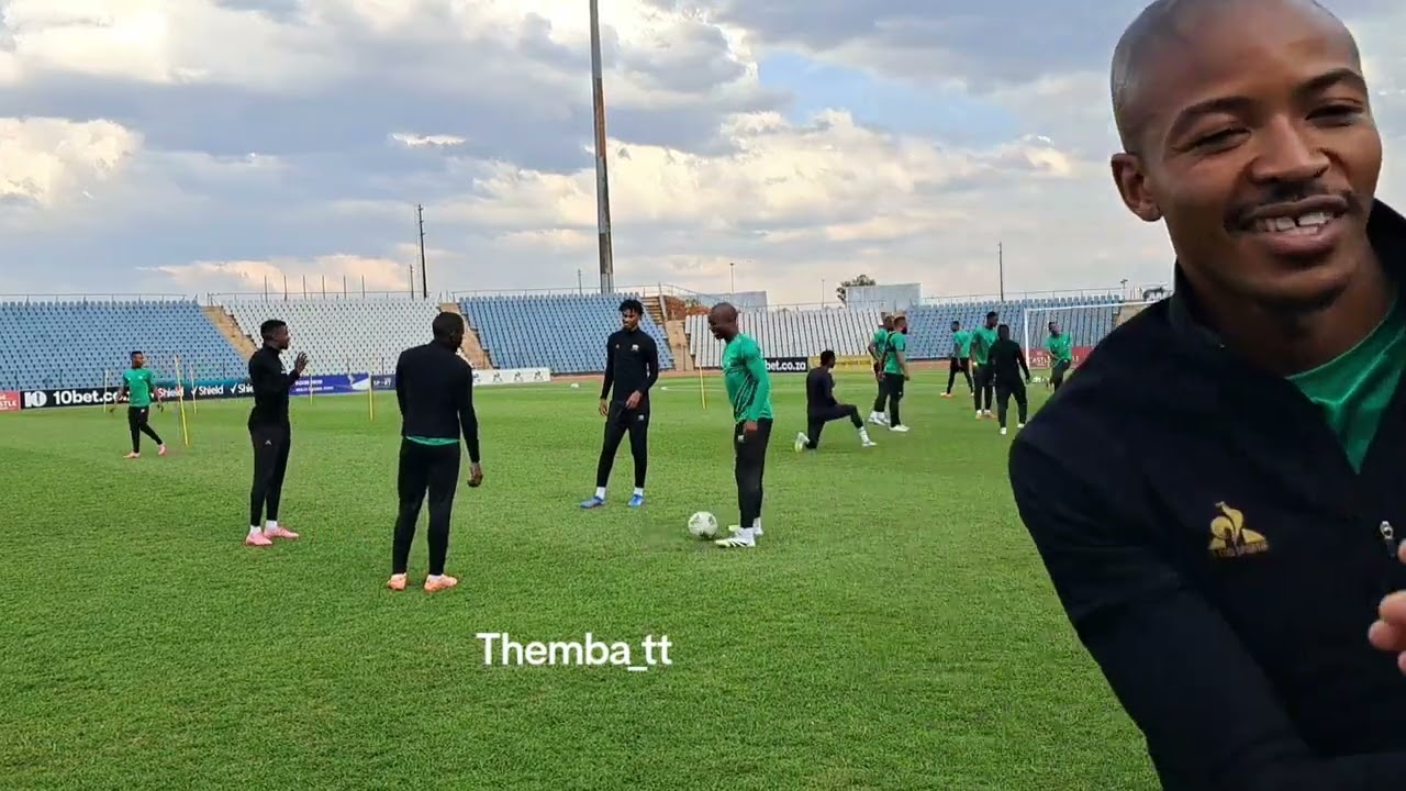 Bafana players at the arrival training session at Dobsonville Stadium preparing for WC Qualifiers 