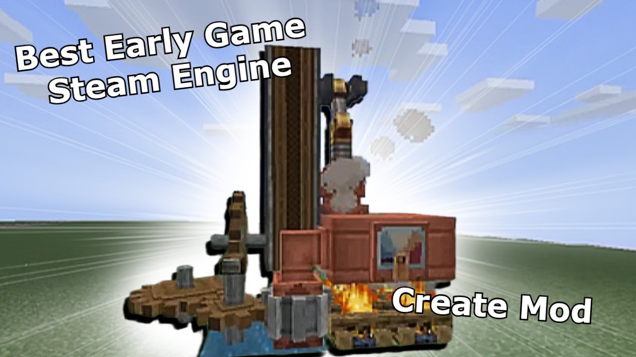 BEST Early Game Steam Engine - Minecraft Create Mod