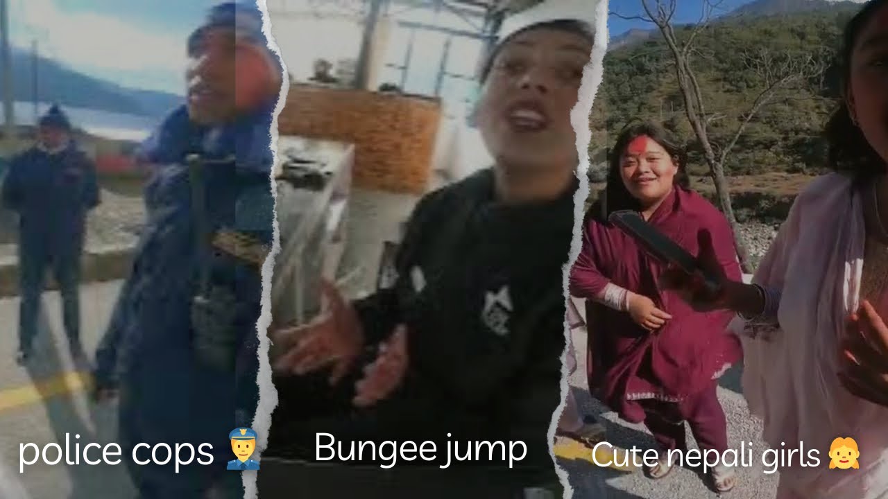 Bungee jump ke liye pehle nikalna pada |tiktoker nepali cute girl reaction|nepal police stop my bike