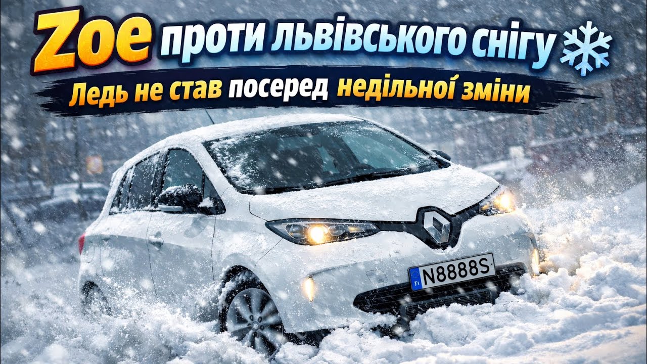 Zoe проти львівського снігу ❄️ Ледь не став посеред недільної зміни