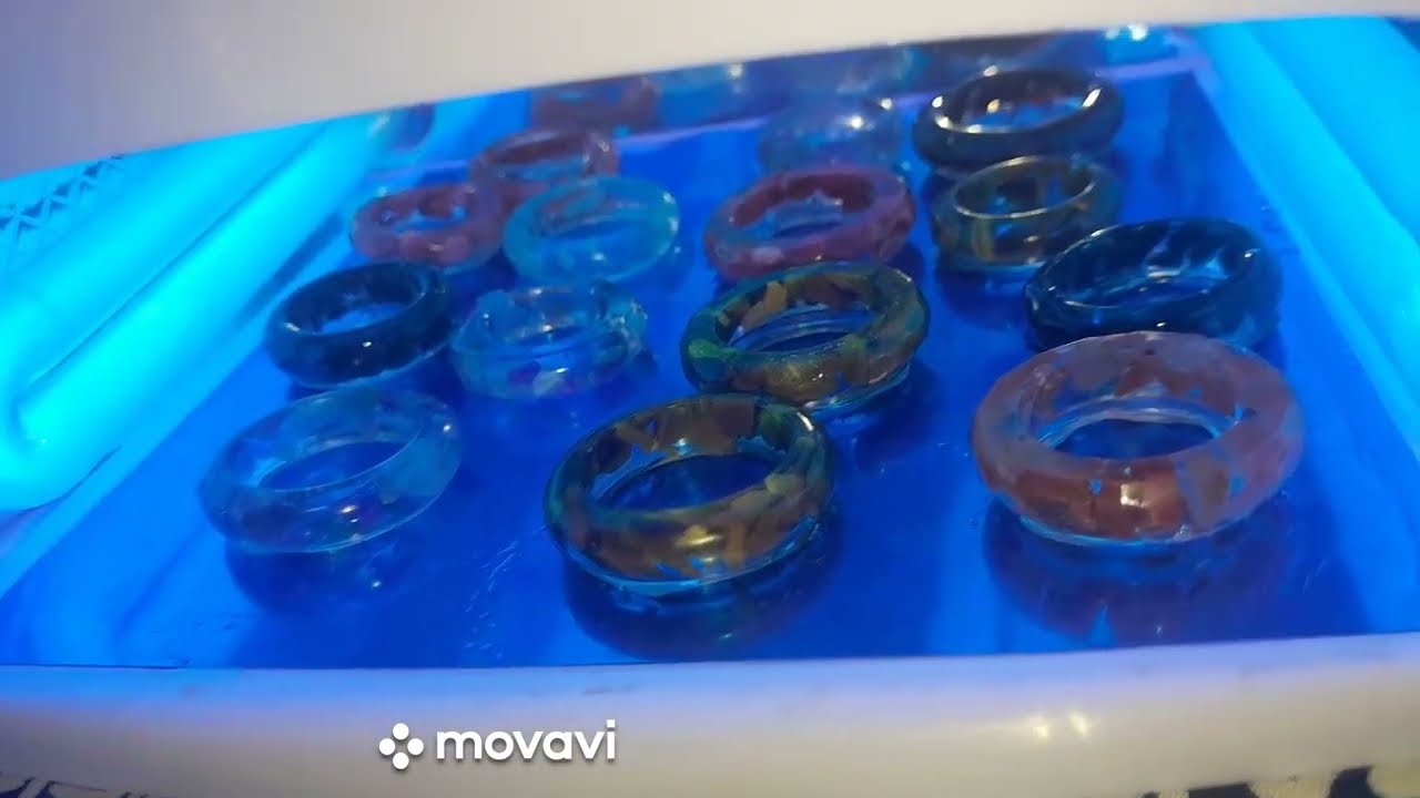 New crystal resin rings!