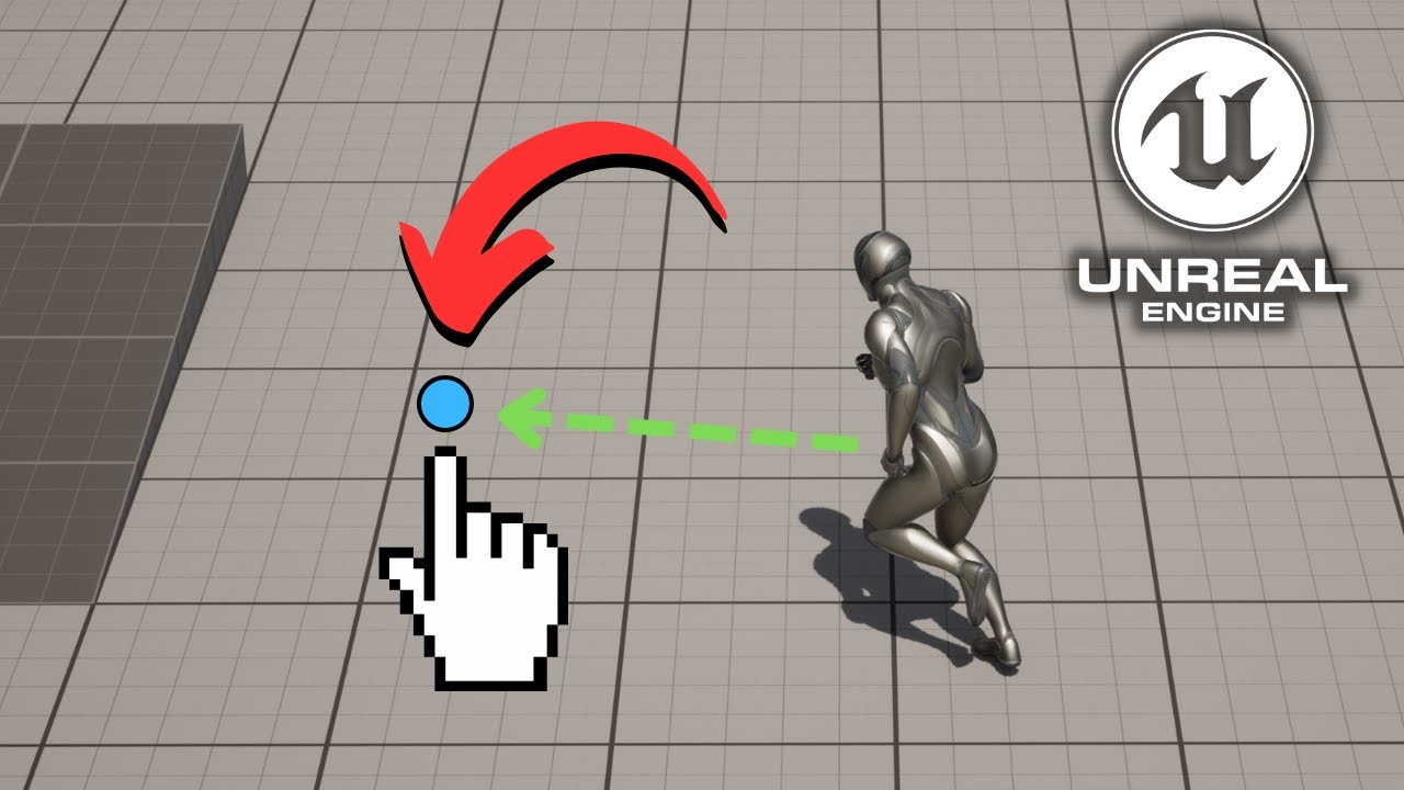 Как реализовать механику «укажи и щелкни» для перемещения игрока в Unreal Engine 5