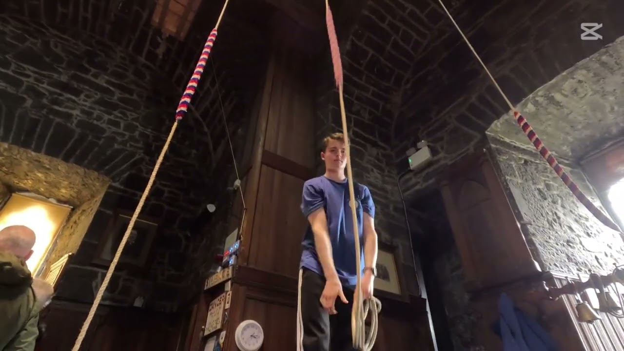 St Patrick's Cathedral Dublin. Ringing down the tenor after service ring