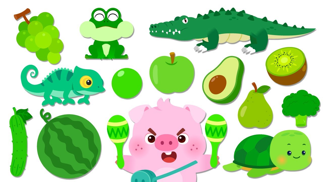 Greeny Grassy Green 🥝🐢| Kids Songs & Nursery Rhymes | Color Song | Green Song | Lotty Friends
