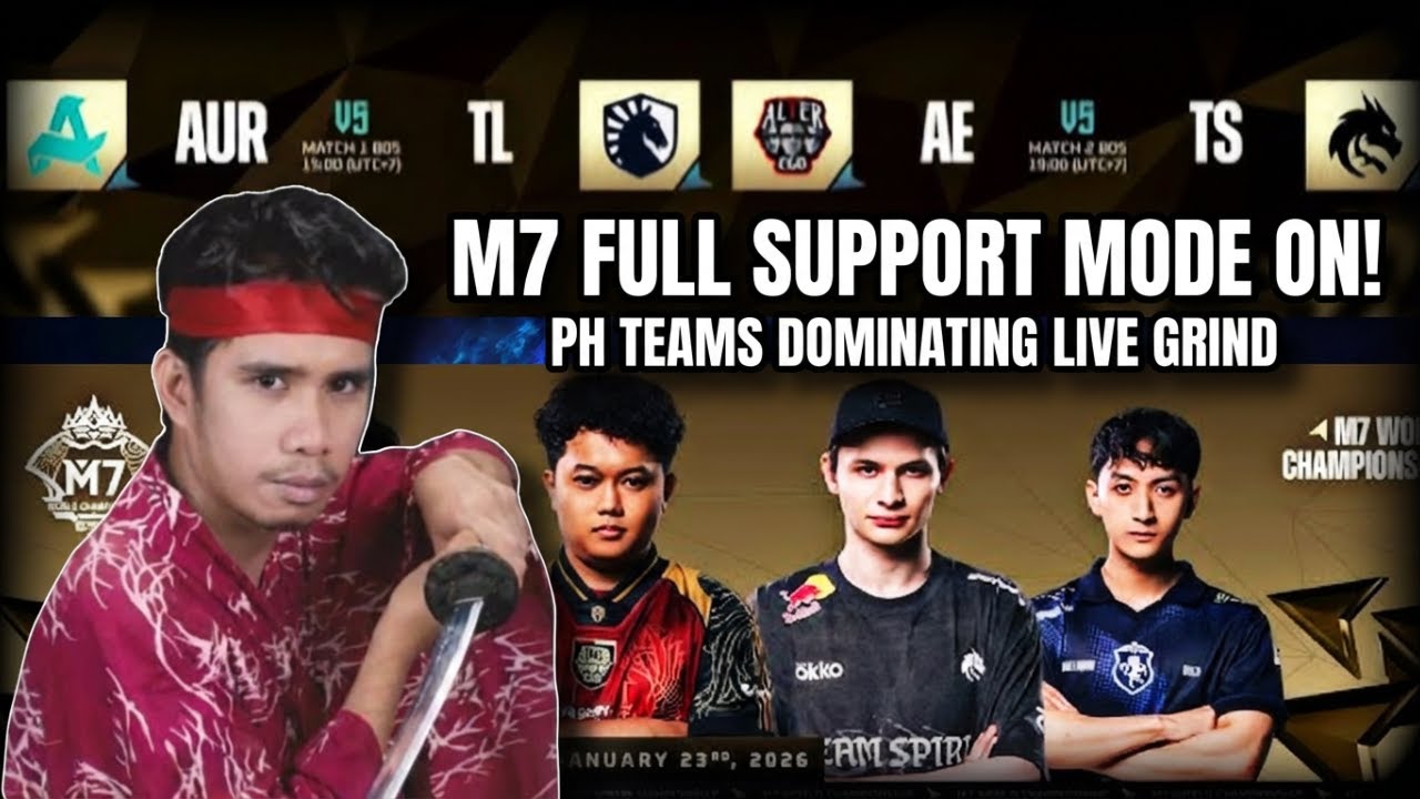 M7 FULL SUPPORT MODE ON! 🇵🇭 PH TEAMS DOMINATING – Live Grind & Reactions! #MLBBM7