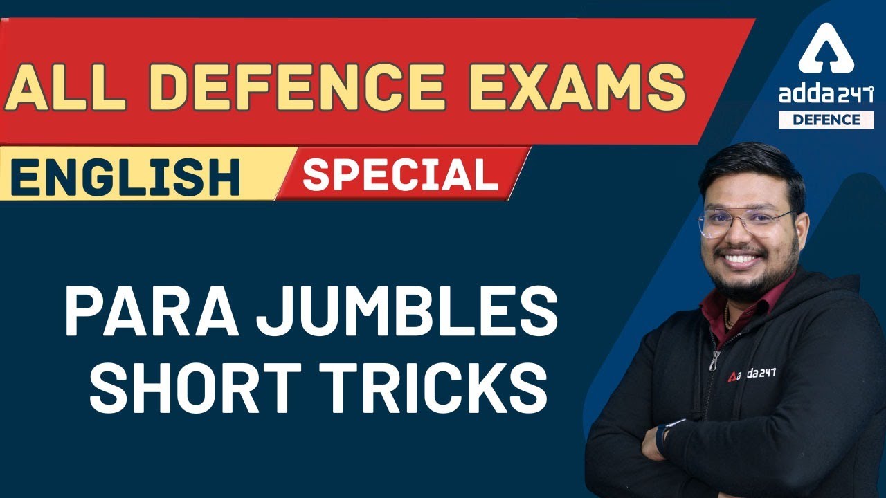 CDS/AFCAT/Airforce 2021 Exam | Para Jumbles Short Tricks | English Special For All Defence Exams