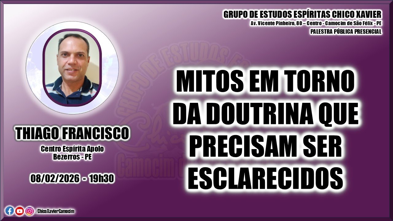 THIAGO FRANCISCO – MITOS EM TORNO DA DOUTRINA QUE PRECISAM SER ESCLARECIDOS