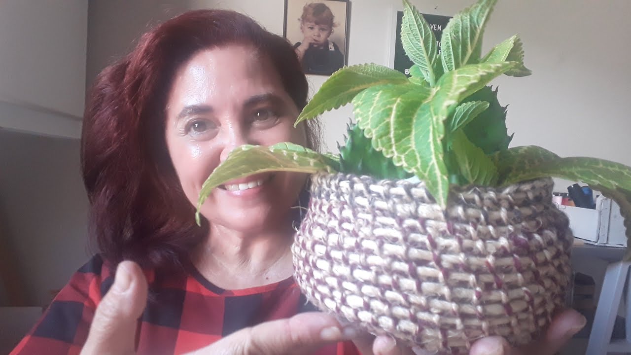DIY/cesta estilo &Aacute;frica/cestaria em corda