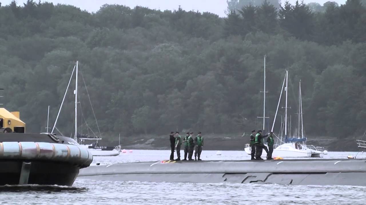 US Submarine Arrives at Faslane Naval Base in Scotland