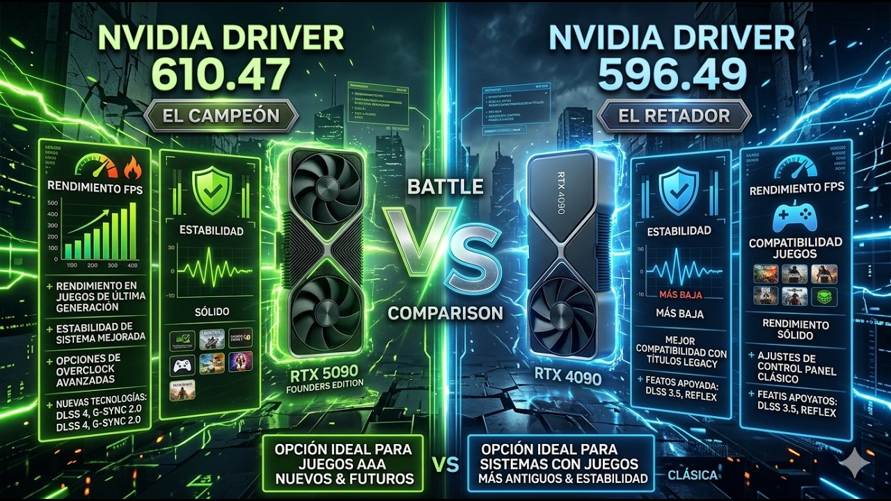 &iexcl;No actualices a NVIDIA 610.47 sin ver esto! (vs 596.49)