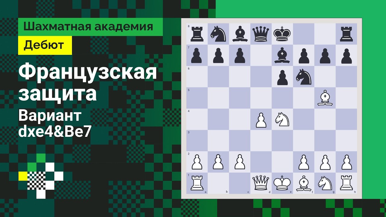 Французская защита #4: Вариант dxe4&Be7 // Дебют