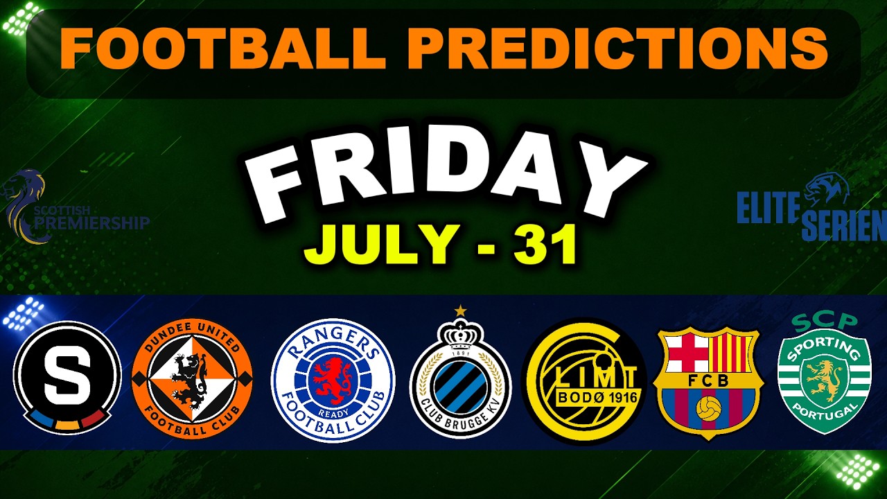 FOOTBALL PREDICTIONS TODAY | Friday 31 | Scottish Premiership| BTTS & Over/Under Tips | #predictions