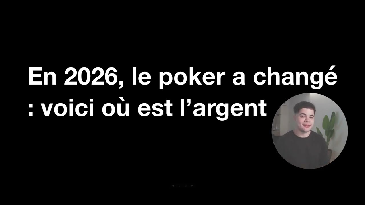 En 2026 Le Poker &agrave; chang&eacute; : VOICI o&ugrave; est l'argent
