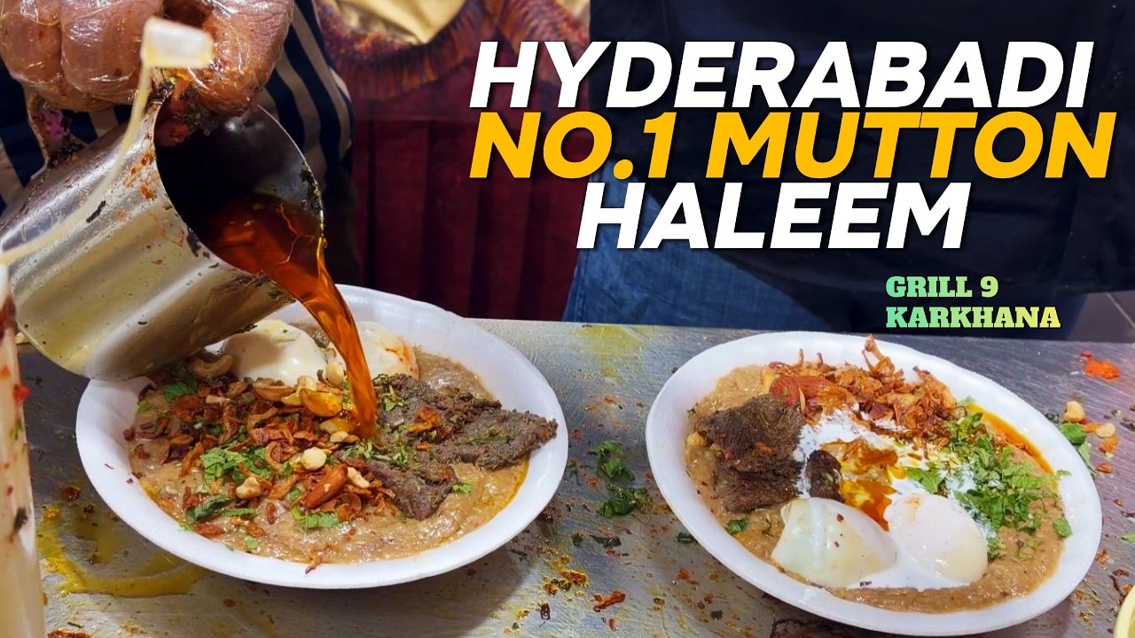 Hyderabadi No - 1 Mutton Haleem || At Grill 9 Restaurant , karkhana Secunderabad || #hyderabad ||