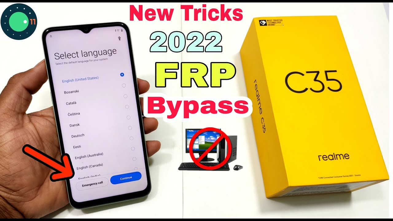 Realme C35 FRP Bypass Android 11 | New Solution 2022 | Realme (RMX3511) Google Account Bypass |