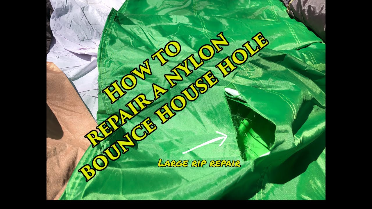 Repairing an Island Hopper Recreational Nylon Bounce House