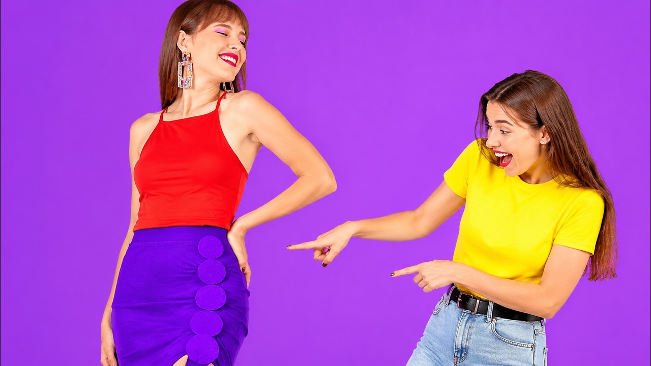 DICAS BRILHANteS DE ROUPAS PARA GAROTAS ESPERTAS || Ideias DIY Fáceis por 123 GO!