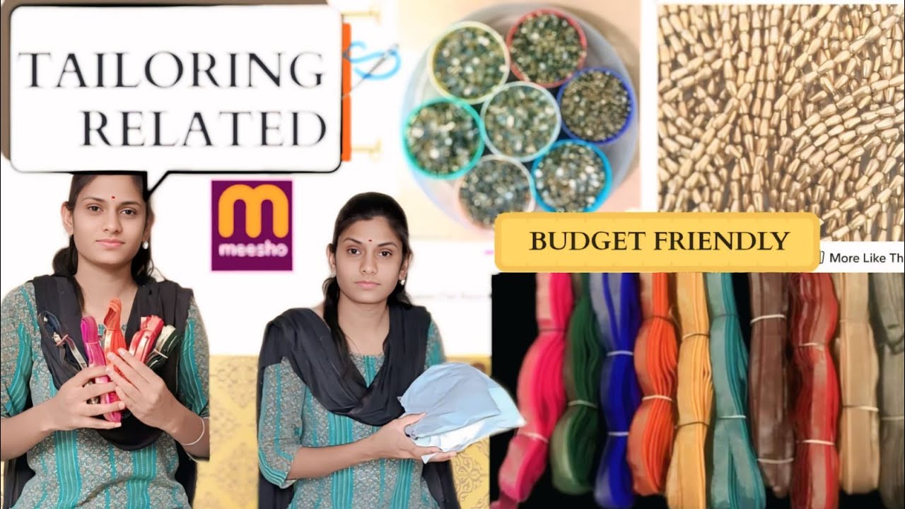 Stitching & Work Related Online shopping/ఆర్థిక వర్క్ కోసం Blouse piping, Kundan,drop golden beeds 