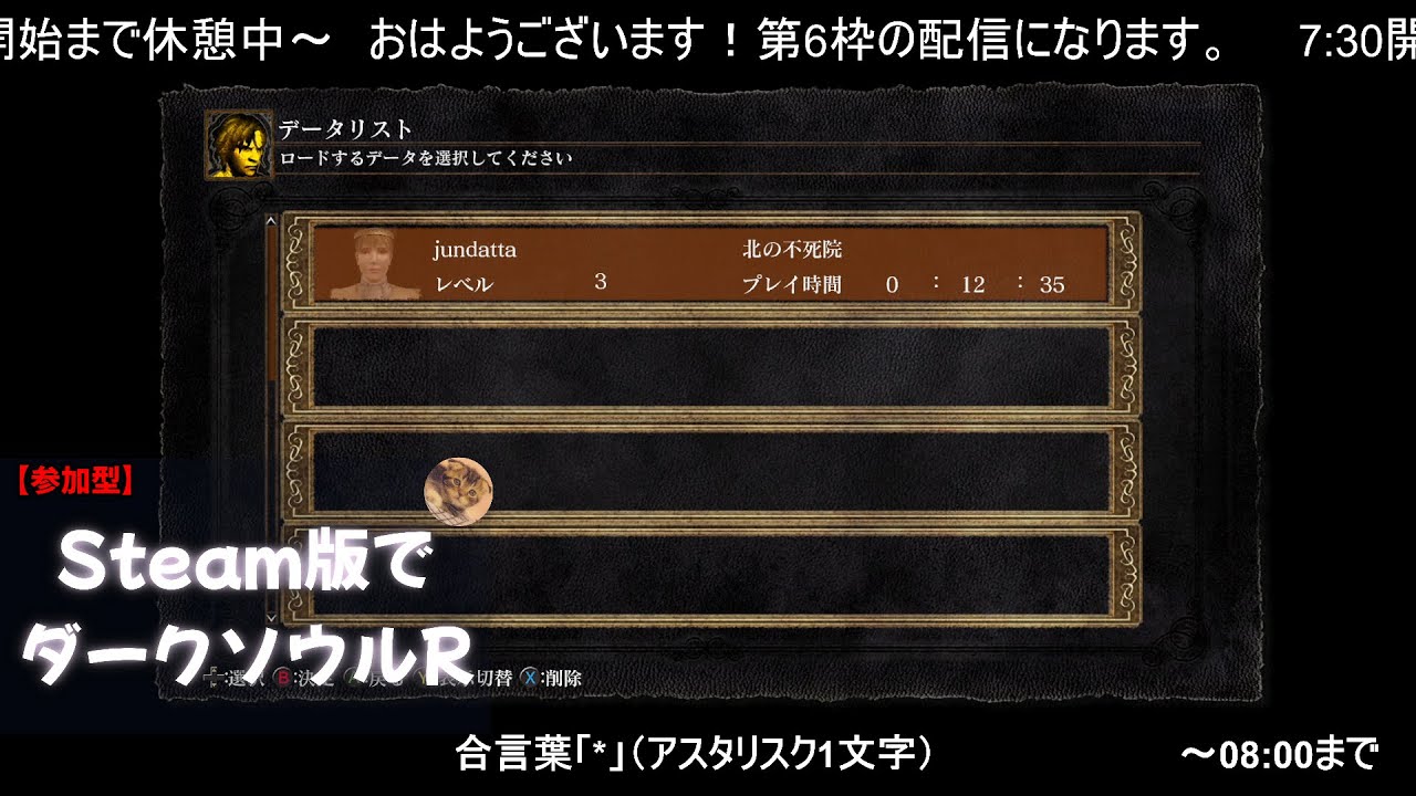 【Steam版ダークソウルリマスター】Steam版初めまして。純魔キャラで行きます！【7:30～8:00】（第6枠）