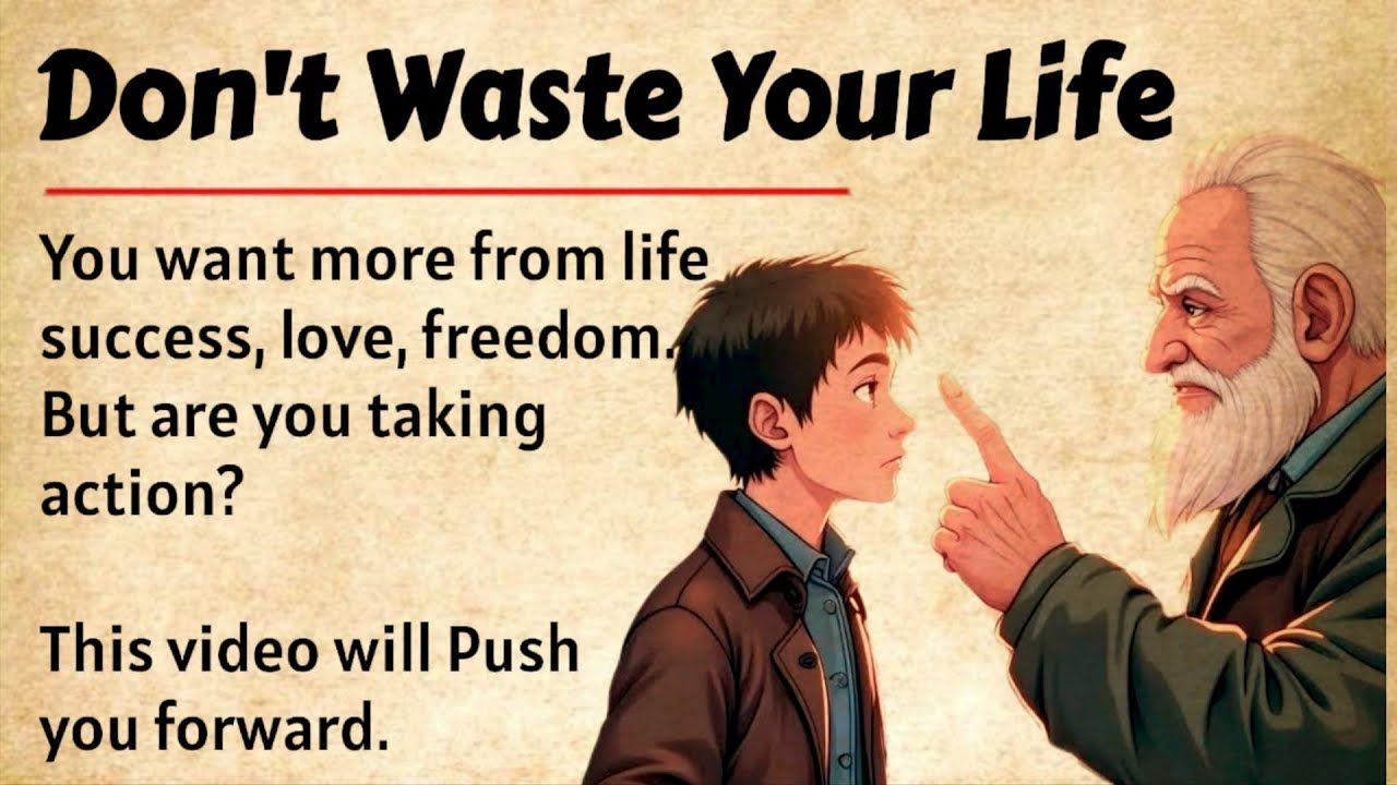 Don't Waste Your Life || Learn English Through Motivation 🔥 || Graded Reader || Listening Practice✅️