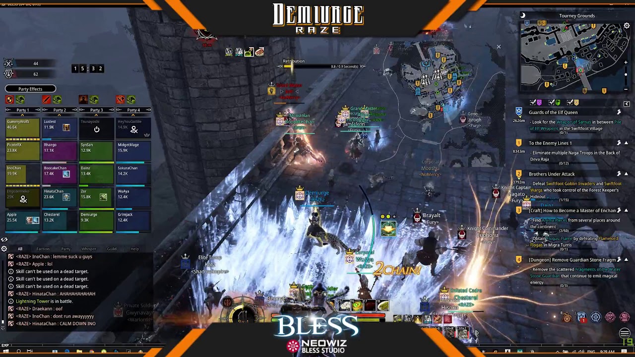 Bless Online Capital War【 RAZE Alliance GVG VS Warlords / NoMercy 】