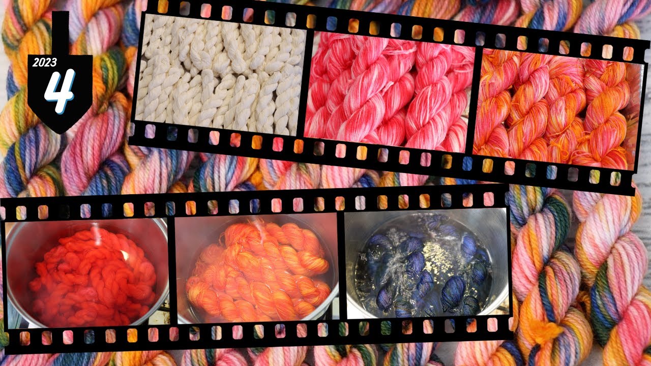 Dyeing Twisted Mini Skein Bundles of Different Sizes for Variegated Yarn (2023 Chanukah Night 4)