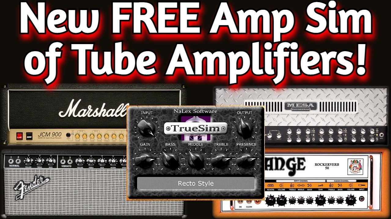 7 Tube Amplifiers in 1 in New FREE GUITAR Amp Sim by Nalex - TrueSim VST Plugin - Review & Demo