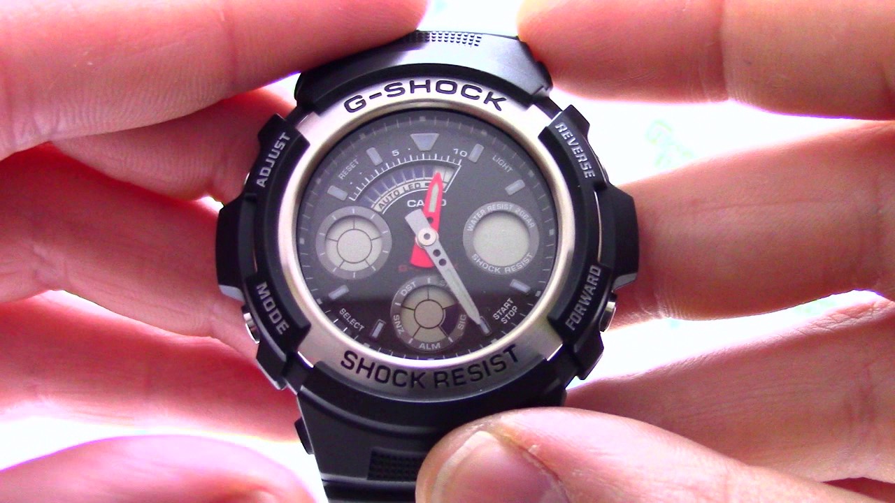 Часы Casio G-SHOCK AW-590-1A [AW-590-1AER] - Инструкция, как настроить от PresidentWatches.Ru