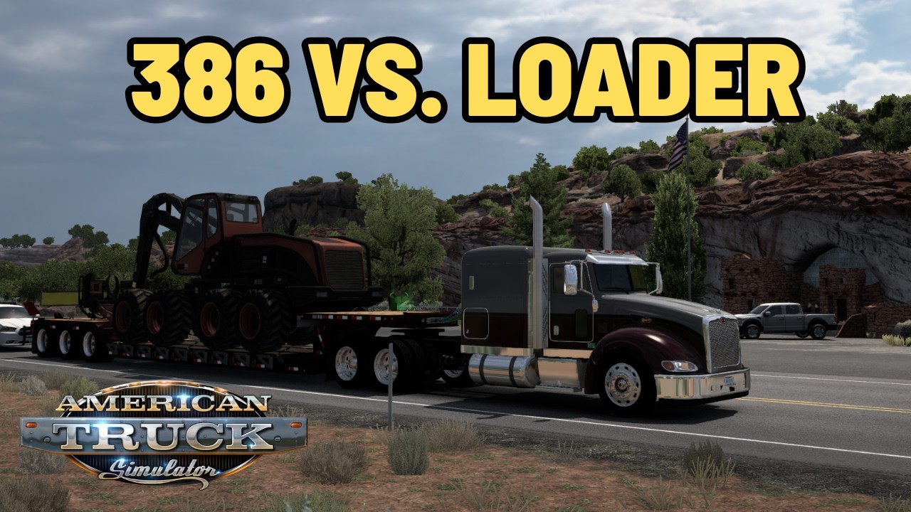 Can the Peterbilt 386 Handle This? Heavy Forestry Loader Haul | ATS
