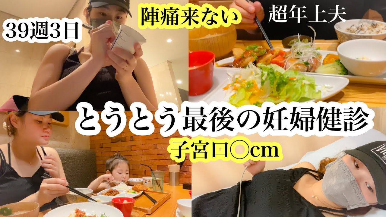 【最後の妊婦健診】次行く時は出産！子宮口◯cmで入院日決定！計画無痛分娩、超年の差夫婦と２歳週末ご飯、臨月39週3日妊娠10ヶ月