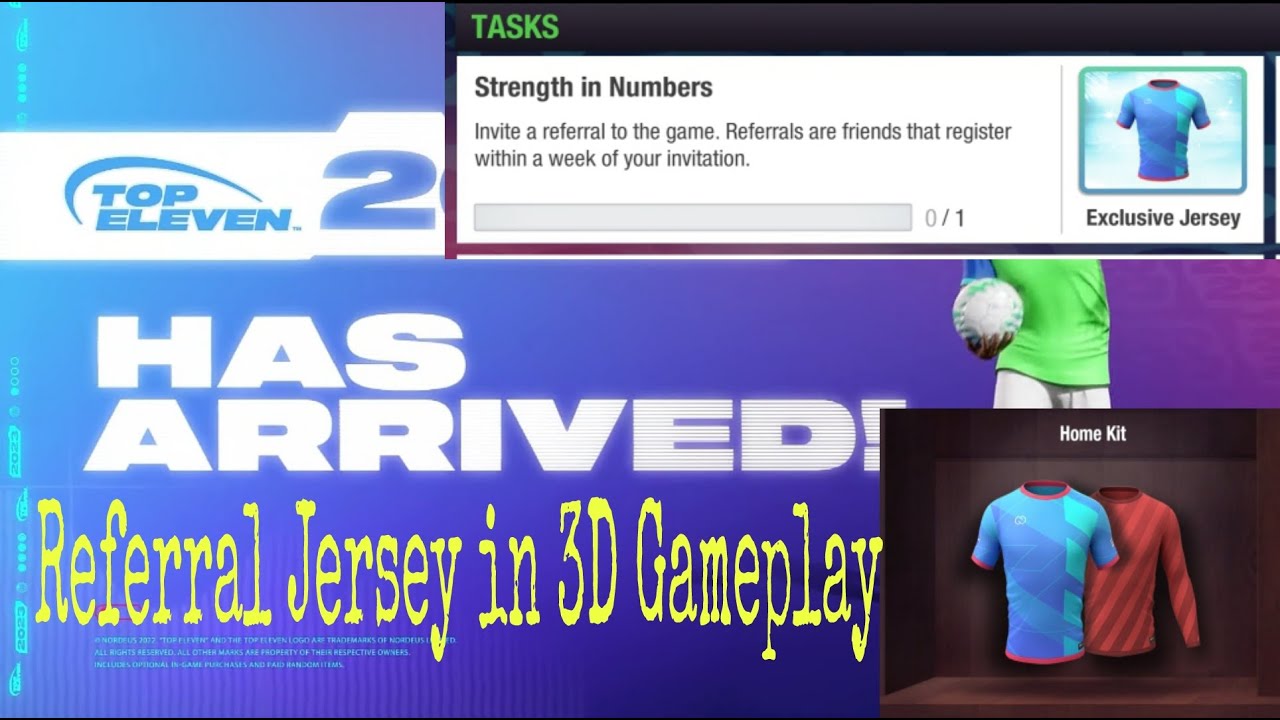 How does Referral Jersey looks like in 3D gameplay?? #topeleven