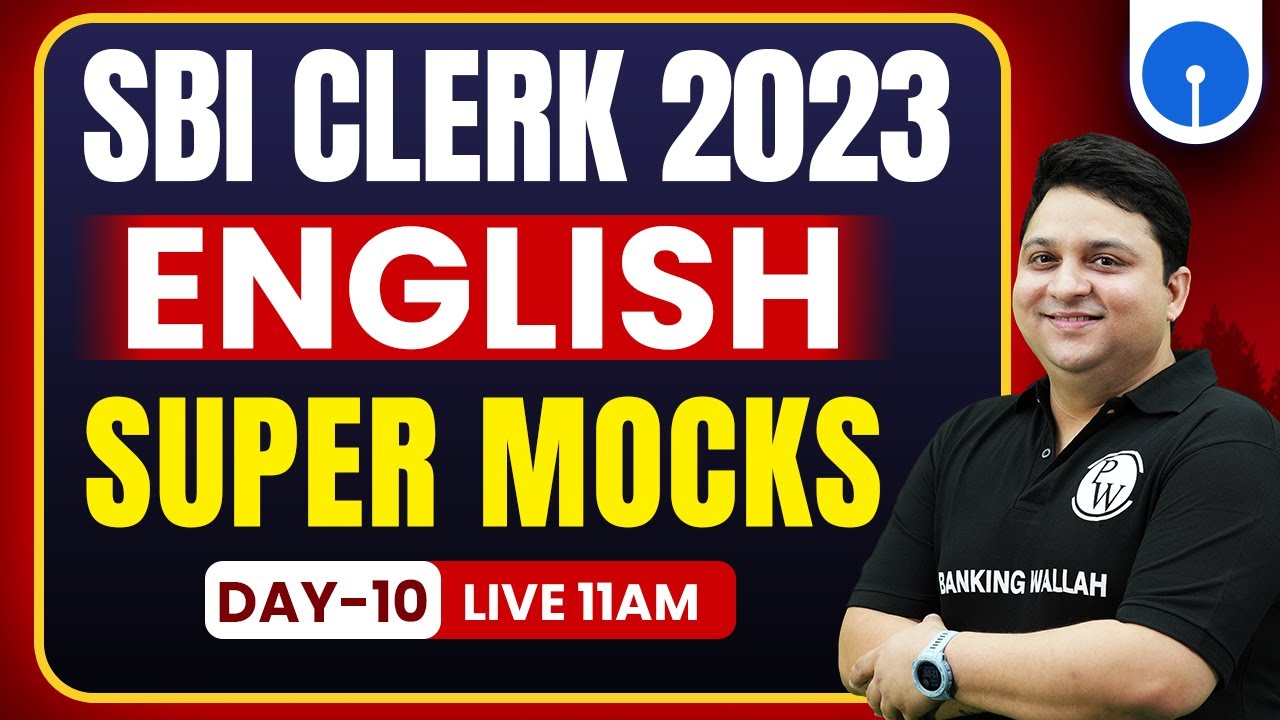 SBI Clerk 2023 | SBI Clerk English Mock Test | SBI Clerk English Classes | by Anubhav Sir