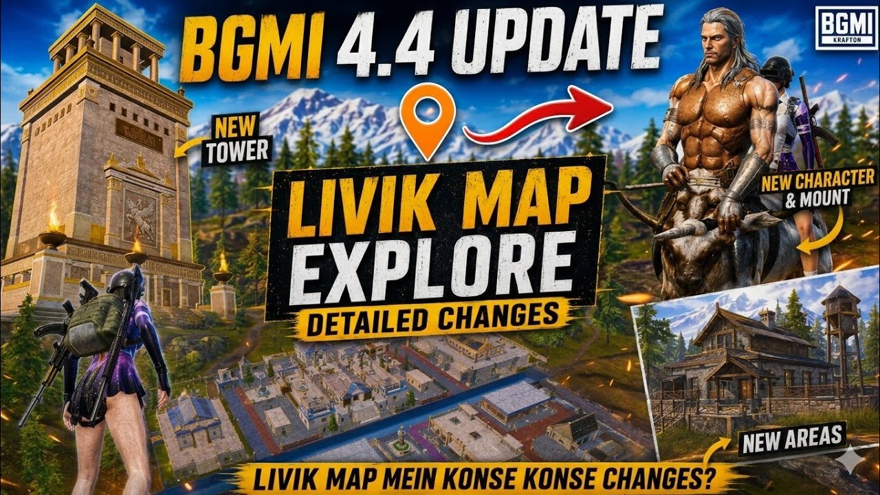 BGMI 4.4 Update Livik Map Revealed 😱 New Powers, Event & Massive Changes Explained